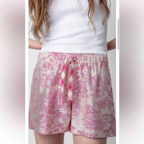 $258 Zadig & Voltaire Paxi Jac Toile Pull-On Shorts, NWT Size 42 - Picture 3 of 14